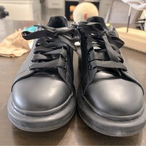 Black Lace-Up Sneakers